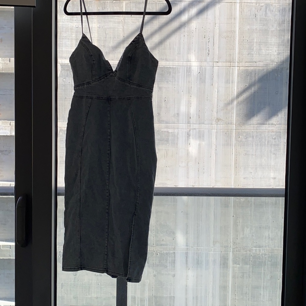 Denim midi dress brand new with tags